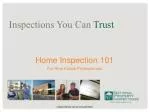 Home Inspection 101 For Real Estate Professionals - slide 1