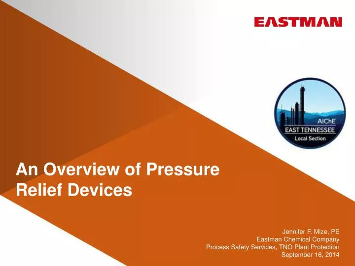 an overview of pressure relief devices