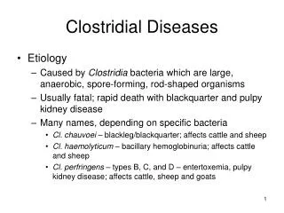 Clostridial Diseases