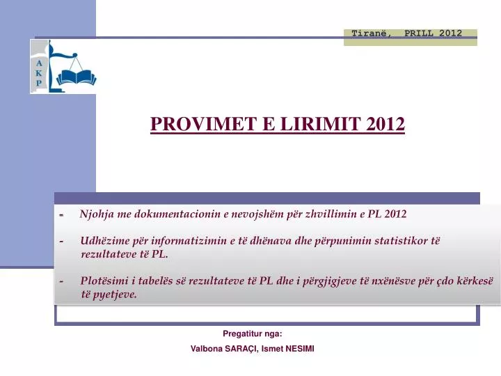 provimet e lirimit 2012