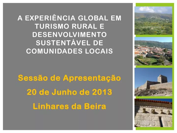 a experi ncia global em turismo rural e desenvolvimento sustent vel de comunidades locais