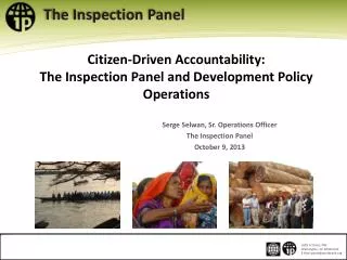 Citizen-Driven Accountability : The Inspection Panel and Development Policy Operations