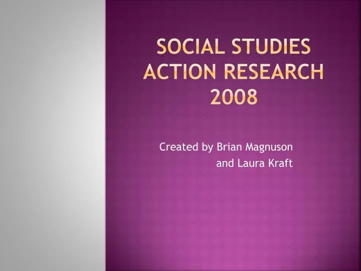 social studies action research 2008