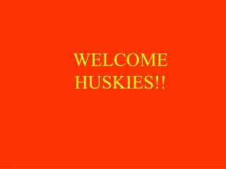 WELCOME HUSKIES!!