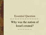 The Origins of the Israeli State: Historical Context and Conflicts - slide 1
