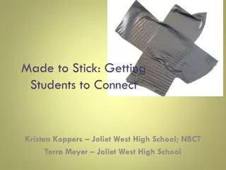 Made to Stick: Getting Students to Connect