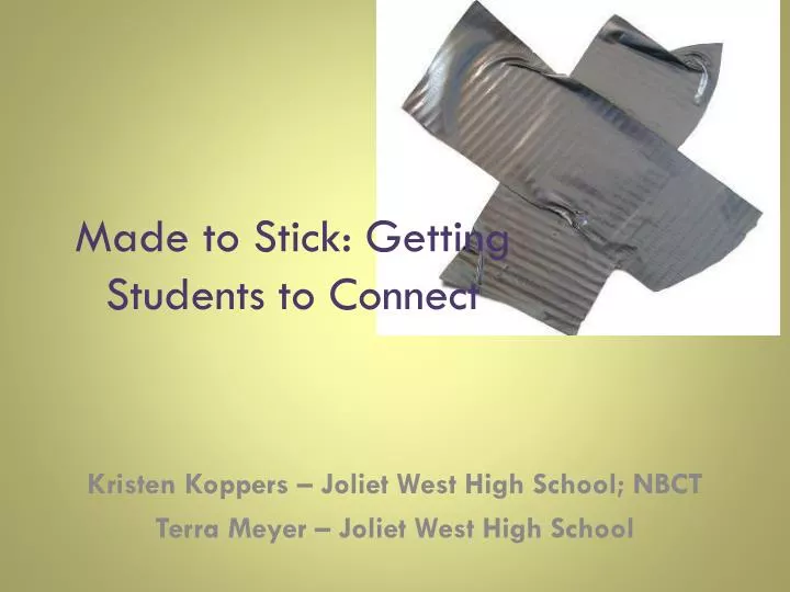 made to stick getting students to connect