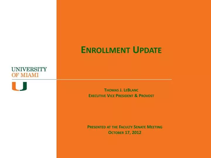 enrollment update academic affairs committee meeting