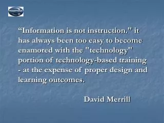 Using Technology to Foster Instruction: