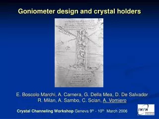 Goniometer design and crystal holders