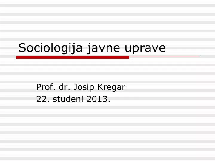 sociologija javne uprave