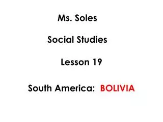 Ms. Soles Social Studies