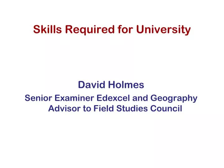 skills required for university