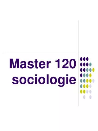 Master 120 sociologie