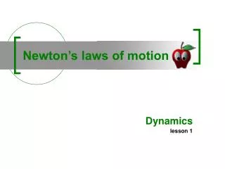 Newton’s laws of motion
