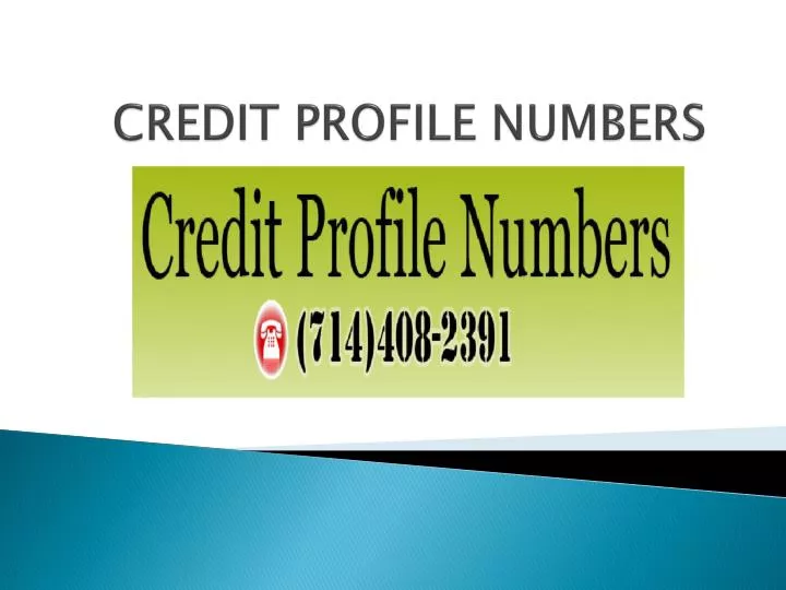 credit profile numbers