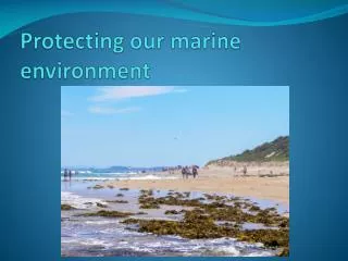 Protecting our marine environment