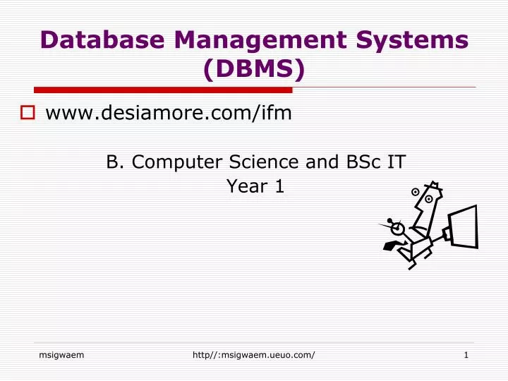 database management systems dbms