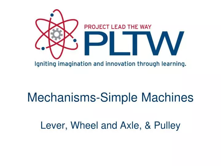 mechanisms simple machines