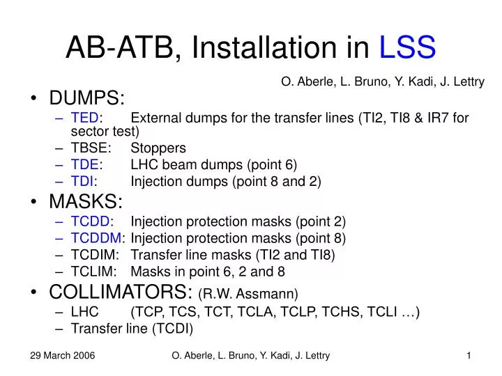ab atb installation in lss
