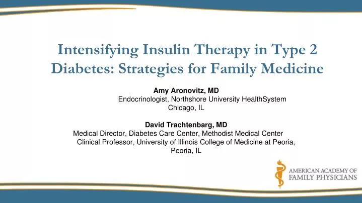 intensifying insulin therapy in type 2 diabetes strategies for family medicine