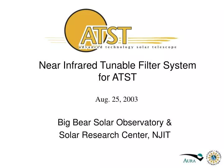 near infrared tunable filter system for atst