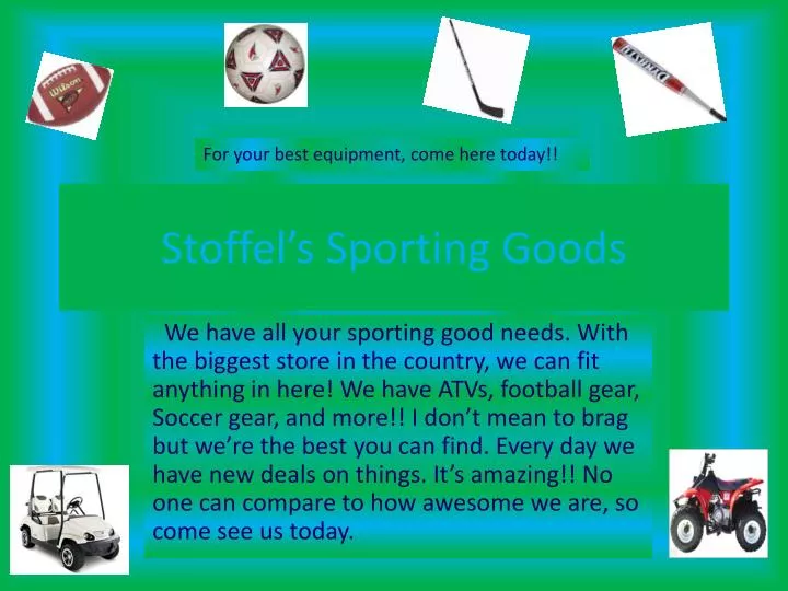 stoffel s sporting goods