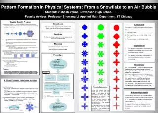 Pattern Formation in Physical Systems: From a Snowflake to an Air Bubble