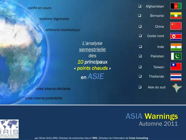 asia warnings