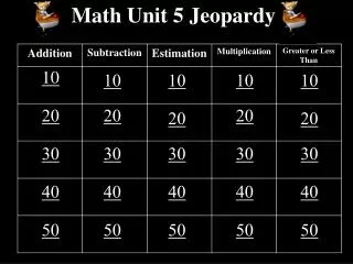Math Unit 5 Jeopardy