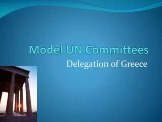 Model UN Committees