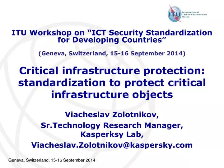 critical infrastructure protection standardization to protect critical infrastructure objects