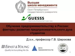 Обучение предпринимательству в России: факторы развития предпринимательского духа студентов