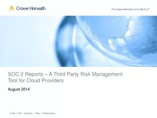 SOC 2 Reports – A Third Party Risk Management Tool for Cloud Providers