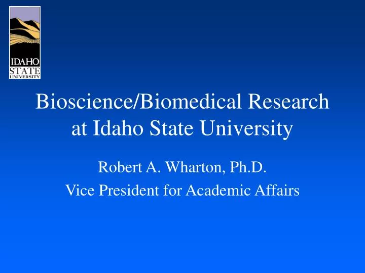 bioscience biomedical research at idaho state university
