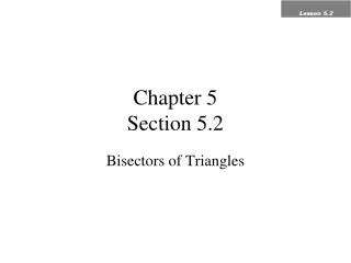 Chapter 5 Section 5.2