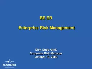 BE ER Enterprise Risk Management
