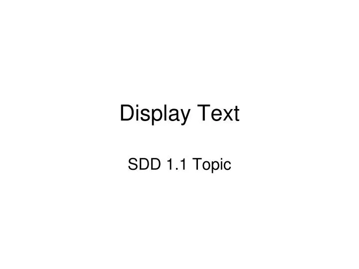 display text