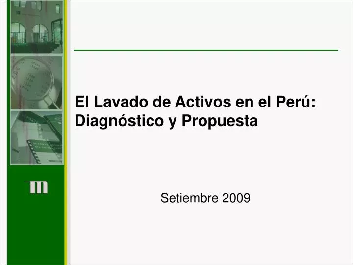 el lavado de activos en el per diagn stico y propuesta