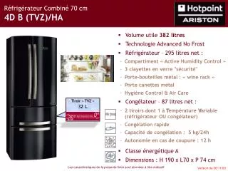 Réfrigérateur Combiné 70 cm 4D B (TVZ)/HA