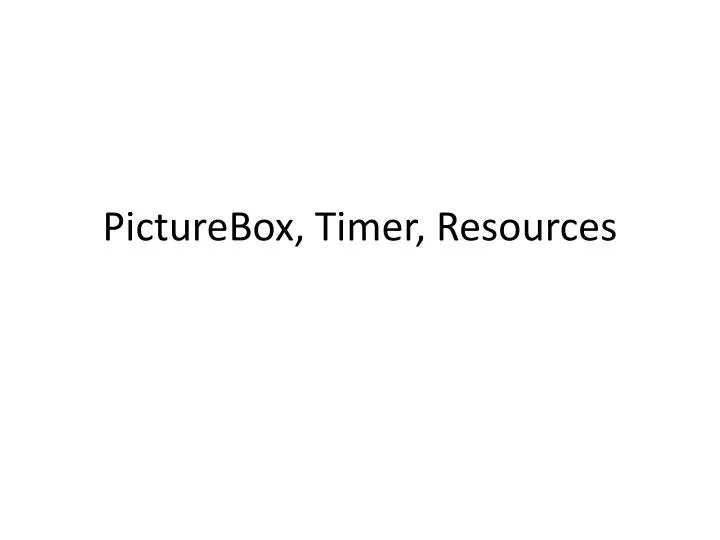 picturebox timer resources