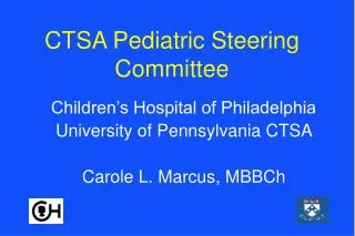 CTSA Pediatric Steering Committee
