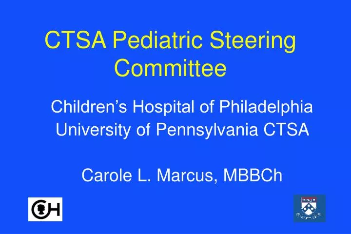 ctsa pediatric steering committee