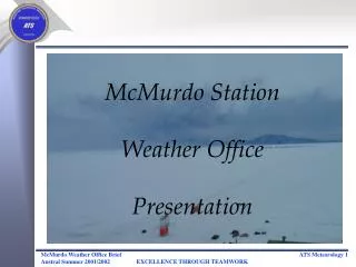 McMurdo Station Weather Office Presentation