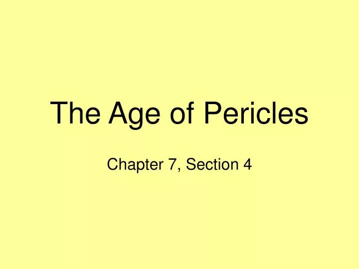 the age of pericles