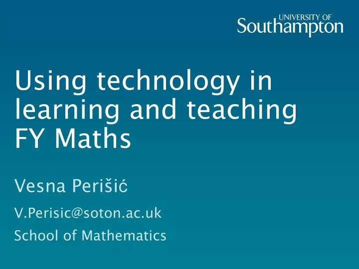 using technology in learning and teaching fy maths