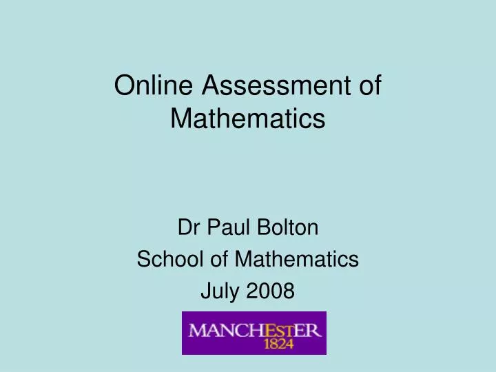 online assessment of mathematics