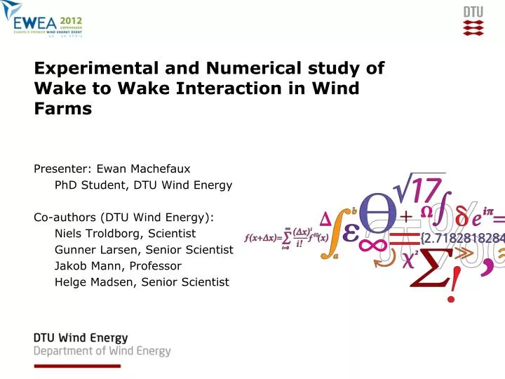 experimental and numerical study of wake to wake interaction in wind farms
