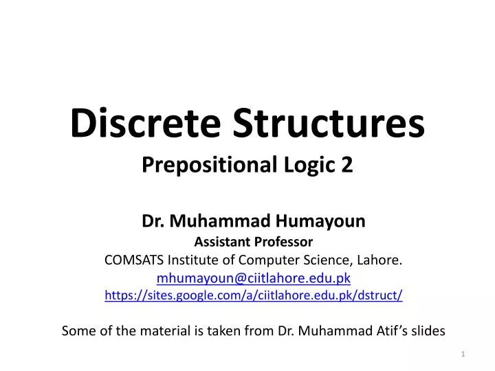 discrete structures prepositional logic 2