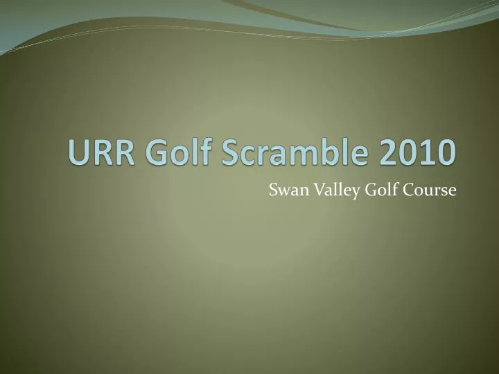 urr golf scramble 2010